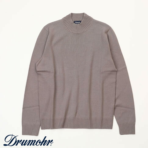 【国内定まり品】DRUMOHR ドルモア メンズ ハイネック 編み物 8ゲージ メリノウール グレージュ 秋冬 新作 成年者心地よい イタリア製 プルオーバー d7m144l-d03-170