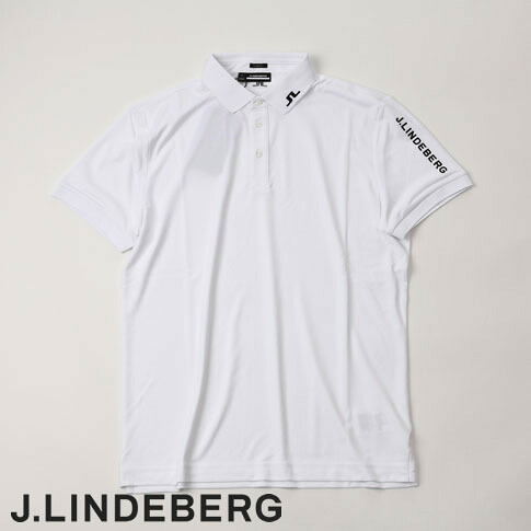 【送料無料！】J.LINDEBERG GOLF（ジェイリンドバーグ ゴルフ）左袖J.LINDEBERG刺繍 x 背面JLブリッジ刺繍 ポロシャツ TOUR TECH SLIM FIT POLO 速乾＆通気 4WAYストレッチ ホワイト 071-23240-004｜ＡＭＡＬＦＩ 9,317円