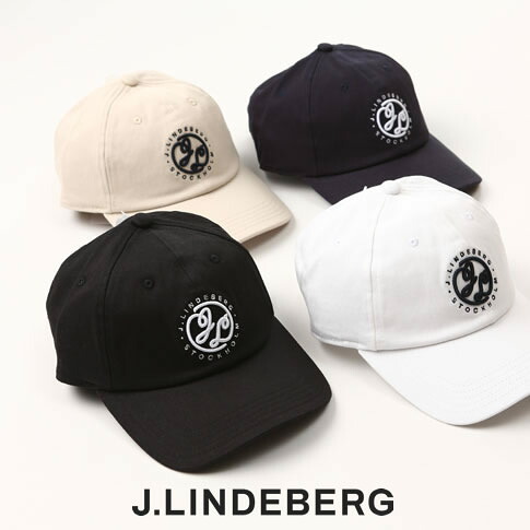 【送料無料！】J.LINDEBERG GOLF（ジェイリンドバーグ ゴルフ）キャップ メンズ JL＆J.LINDEBERGロゴ刺繍 キャップ 4色 ホワイト（004）ブラック（019）ベージュ（052）ネイビー（098） 073-53230