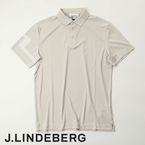 【送料無料/国内正規品】ジェイリンドバーグ ゴルフ ポロ メンズ J.LINDEBERG Heath Polo 袖ロゴ 半袖ポロ 4WAYストレッチ 吸水速乾 ゴルフウェア アイボリー 071-25245-006|AMALFI