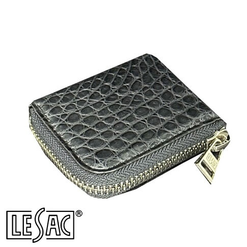 【送料無料／メイドインジャパン】LESAC（レザック） クロコダイル 小銭入れ 8179-darkgrey/ダークグレー｜ＡＭＡＬＦＩ