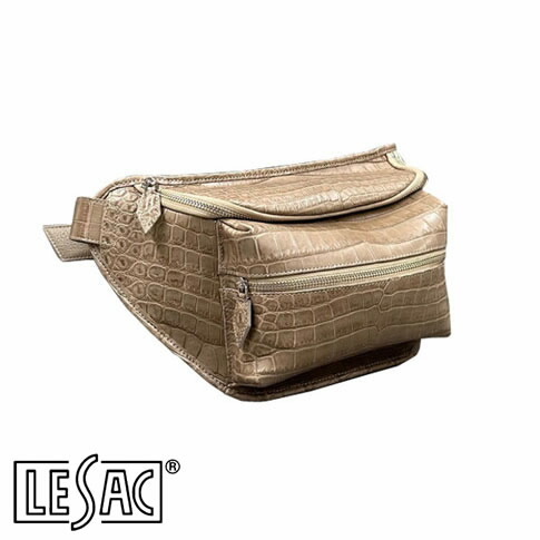 【貨物輸送無料／メイドインジャパン】LESAC（レ背嚢）ナイルクロコダイル 上半身御徒面子 BB GREIGE/グレージュ bb-greige