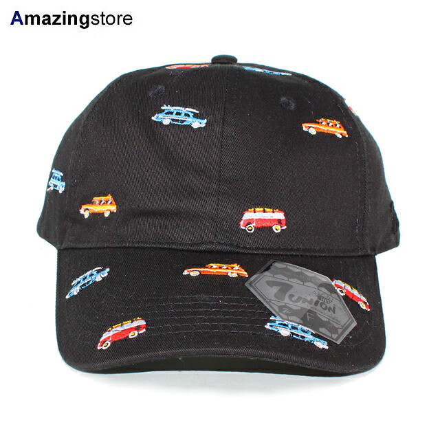 【対応】7ユニオン ストラップバック 【THE SURF CAMP STRAPBACK/BLACK】 7UNION [21_9_1SU21_9_2]