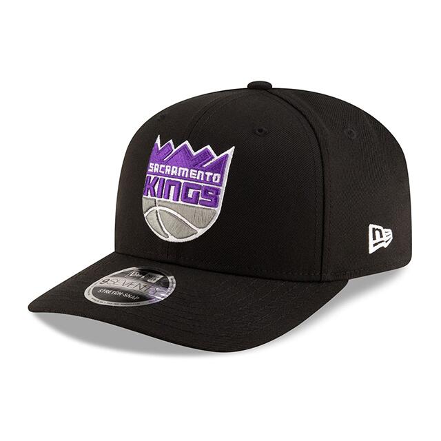 ニューエラ キャップ 9SEVENTY ストレッチ スナップバック サクラメント キングス NBA STRETCH SNAPBACK CAP BLACK NEW ERA SACRAMENTO KINGS バスケットボール 帽子 メンズ レディース 男女兼用 ブラック/BLACK