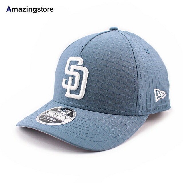 ニューエラ 9FORTY M-CROWN スナップバック サンディエゴ パドレス MLB RIPSTOP SOFT SNAPBACK CAP BLUE NEW ERA SAN DIEGO PADRES 帽子 メンズ レディース 男女兼用 940MC ミッドクラウン ブルー /BLUE 25_10RE_1020