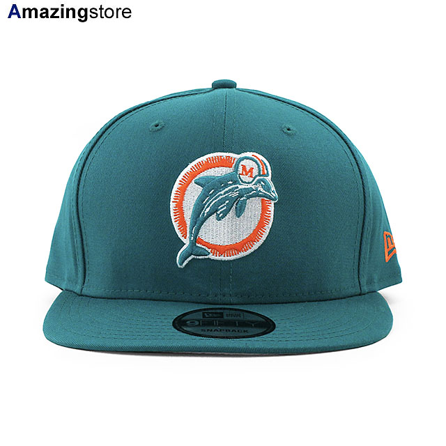 ニューエラ キャップ 9FIFTY スナップバック マイアミ ドルフィンズ NFL THROWBACK TEAM BASIC SNAPBACK CAP AQUA NEW ERA MIAMI DOLPHINS 帽子 メンズ レディース 男女兼用 アクア /AQUA 950 アメフト 26_5RE_0522｜Amazingstore
