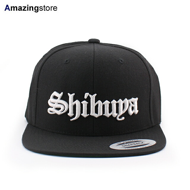 JAPAN CITY-SERIES SHIBUYA OLD ENGLISH SNAPBACK CAP BLACK 渋谷 オールドイングリッシュ スナップバックキャップ ブラック 帽子 メンズ ウィメンズ
