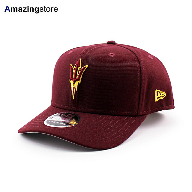 ニューエラ キャップ 9SEVENTY ストレッチ スナップバック アリゾナ ステイト サンデビルズ NCAA STRETCH SNAPBACK CAP MAROON NEW ERA ARIZONA STATE SUN DEVILS ASU マルーン 帽子 メンズ レディース 男女兼用 大学 カレッジ 970SS 26_4RE_0410