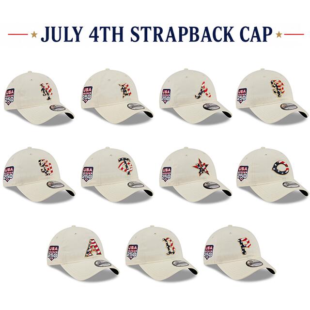 独立記念日モデル ニューエラ キャップ 9TWENTY MLB 2026 JULY 4TH STARS N STRIPES STRAPBACK CAP CREAM NEW ERA FOURTH OF JULY 選手着用モデル ユニセックス 野球 メジャーリーグ｜Amazingstore