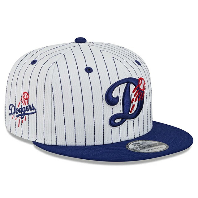 ニューエラ キャップ 9FIFTY スナップバック ロサンゼルス ドジャース MLB DECEPTOR SNAPBACK CAP PINSTRIPE WHITE-DARK ROYAL NEW ERA LOS ANGELES DODGERS 帽子 メンズ レディース 男女兼用 キャップ 25_9RE_25_10RE_1003