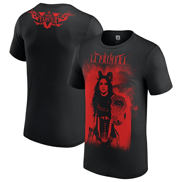 ステファニー バッケルモデル 外国で取寄 WWE AUTHENTIC プルオーバー 天使の都市 PRIMERA T-SHIRT BLACK STEPHANIE VAQUER 置き目 平手打ち落ちこむ RAW SMACKDOWN プロフェッショナルレスリング かぶり笠 メンズ レディース 男女兼用 TEE 紅茶プルオーバー 黒いこと