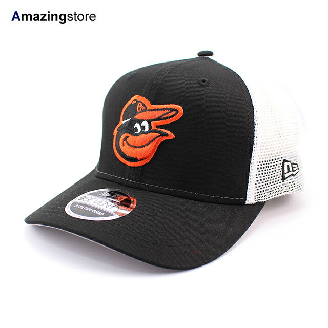 ニューエラ キャップ 9SEVENTY ストレッチ スナップバック ボルチモア オリオールズ MLB STRETCH MESH SNAPBACK CAP BLACK BALTIMORE ORIOLES