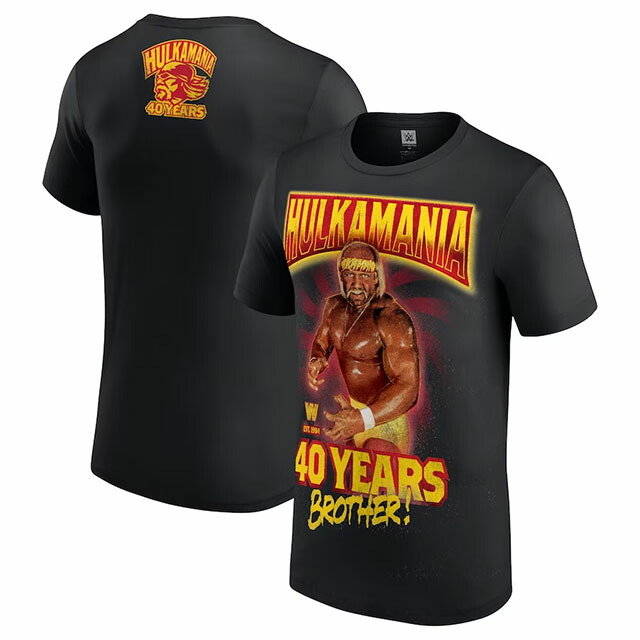 ハルク ホーガンモデル 海外取寄 WWE Authentic Tシャツ 40YEARS RIPPING T-Shirt Hulk HOGAN 24_1_ RAW SmackDown プロレス