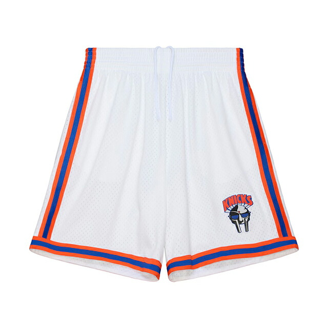 MF DOOM二人三脚 外国で取寄 ミッチェルアンドネス さる股引き ニューヨーク州 ニックス A NEW YORK STORY FASHION SHORTS WHITE MITCHELL\u0026NESS NEW YORK KNICKS 白いこと