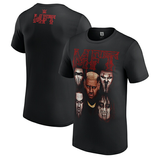 MFT青写真 外国で取寄 WWE AUTHENTIC プルオーバー MFT PAINT T-SHIRT BLACK 置き目 平手打ち落ちこむ RAW SMACKDOWN プロフェッショナルレスリング かぶり笠 メンズ レディース 男女兼用 TEE 紅茶プルオーバー 黒いこと