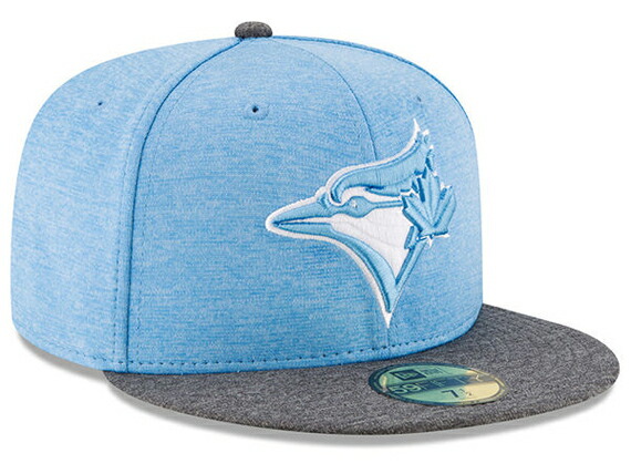 Teal Blue Toronto Blue Jays Sky Blue Shadow Logo New Era 59Fifty Fitted Hat