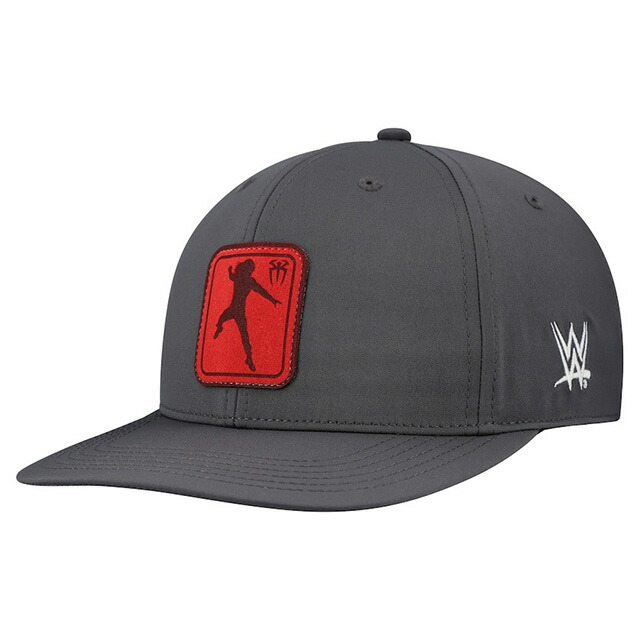 海外取寄 ローマン レインズモデル WWE キャップ スナップバック SILHOUETTE MICROSUEDE PATCH BACK 9 SNAPBACK CAP DARK GREY ROMAN REIGNS｜Amazingstore