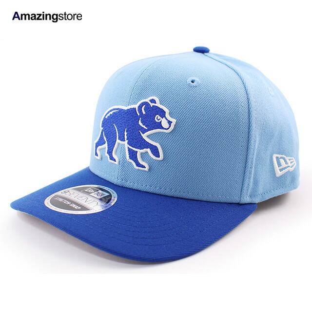 ニューエラ キャップ 9SEVENTY ストレッチ スナップバック シカゴ カブス MLB  STRETCH SNAPBACK CAP BLUE NEW ERA CHICAGO CUBS 帽子 メンズ レディース 男女兼用 970SS ライトブルー 26_1RE_0108