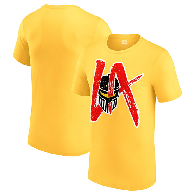 天使の都市ナイト爵青写真 外国で取寄 WWE AUTHENTIC プルオーバー BIG LOGO T-SHIRT YELLOW 天使の都市 KNIGHT WRESTLEMANIA レッスルマニア 置き目 平手打ち落ちこむ RAW SMACKDOWN プロフェッショナルレスリング メンズ レディース 男女兼用 TEE 紅茶プルオーバー
