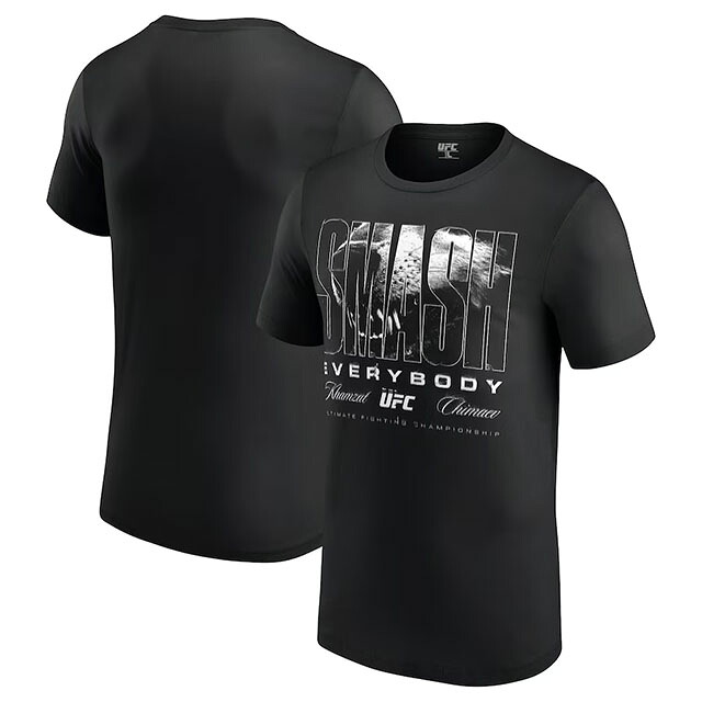 カムザット チマエフモデル 外国で取寄 UFC プルオーバー GRAPHIC T-SHIRT BLACK-WHITE KHAMZAT CHIMAEV