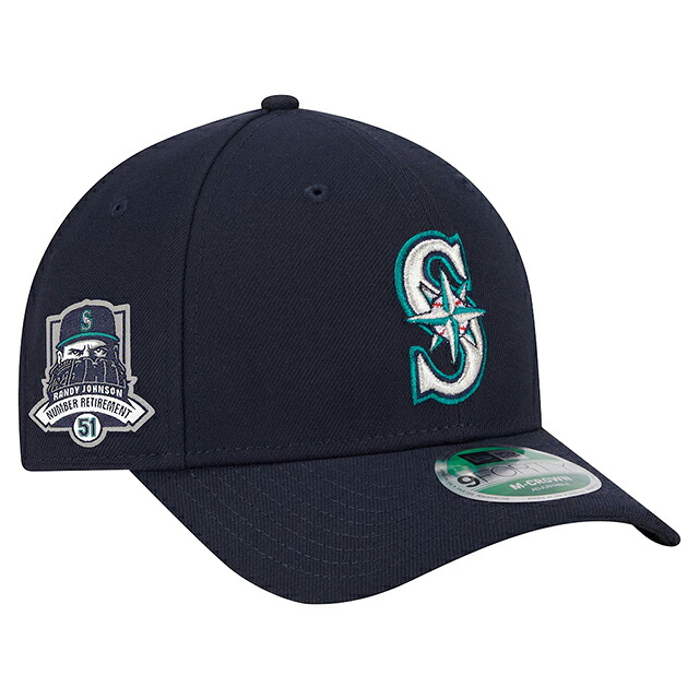ランディ ジョンソン永久欠番記念モデル ニューエラ キャップ 9FORTY M-CROWN シアトル マリナーズ MLB NUMBER RETIREMENT SIDE PATCH SNAPBACK CAP NAVY NEW ERA SEATTLE MARINERS RANDY JOHNSON 帽子 メンズ レディース 男女兼用 ネイビー｜Amazingstore