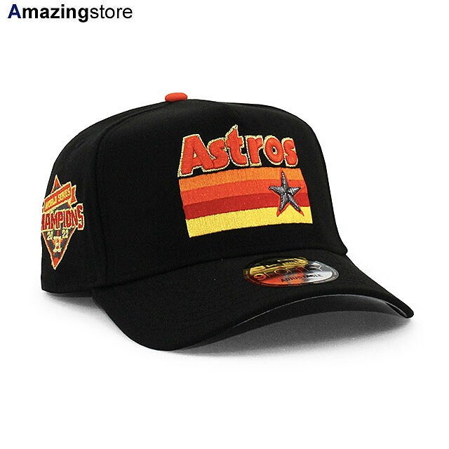 EU限定 ニューエラ キャップ 9FORTY スナップバック ヒューストン アストロズ MLB 2022 WORLD SERIES CHAMPIONS GREY BOTTOM A-FRAME SNAPBACK CAP BLACK NEW ERA HOUSTON ASTROS 帽子 メンズ レディース 男女兼用 ブラック /BLK EU940AF 26_1RE_0126