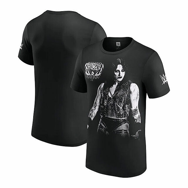 後ろ側 リプリーモデル 外国で取寄 WWE AUTHENTIC プルオーバー THIS IS MY BRUTALITY PHOTO T-SHIRT BLACK RHEA RIPLEY uk203086575  RAW SMACKDOWN プロフェッショナルレスリング かぶり笠 メンズ レディース 男女兼用 黒いこと /BLK 25_8
