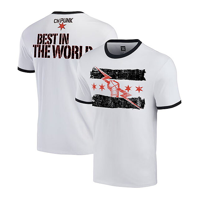 コマーシャルパンクモデル 外国で取寄 WWE AUTHENTIC プルオーバー BEST IN THE WORLD RINGER T-SHIRT WHITE コマーシャル PUNK uk200741899 RAW SMACKDOWN プロフェッショナルレスリング かぶり笠 メンズ レディース 男女兼用 BEST IN THE WORLD 白いこと /WHT 25_11