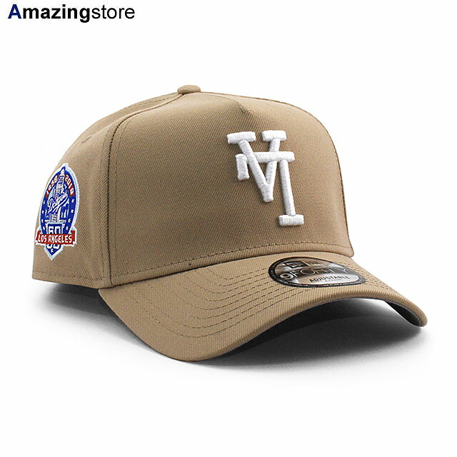 EU限定 ニューエラ キャップ 9FORTY スナップバック ロサンゼルス ドジャース MLB 60TH ANNIVERSARY GREY BOTTOM A-FRAME SNAPBACK CAP CAMEL NEW ERA LOS ANGELES DODGERS 帽子 メンズ レディース サイドパッチ SIDE PATCH EU940AF エーフレーム キャメル EU940AF 26_1