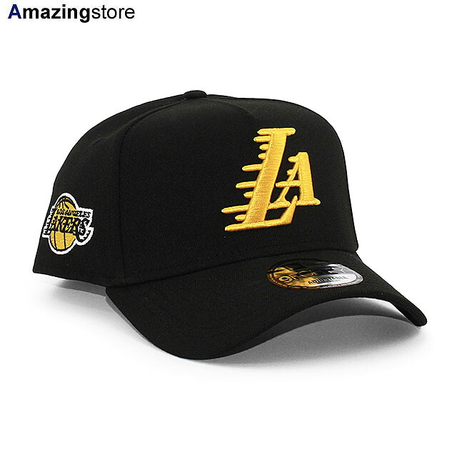 EU限定 ニューエラ キャップ 9FORTY スナップバック ロサンゼルス レイカーズ NBA LA A-FRAME SNAPBACK CAP BLACK NEW ERA LOS ANGELES LAKERS 帽子 メンズ レディース サイドパッチ SIDE PATCH ブラック /BLK EU940AF エーフレーム 26_7RE_0713｜Amazingstore