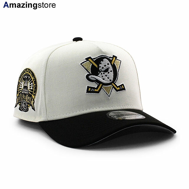 EU限定 ニューエラ キャップ 9FORTY スナップバック アナハイム ダックス NHL 2003 STANLEY CUP GREY BOTTOM A-FRAME SNAPBACK CAP CREAM BLACK NEW ERA ANAHEIM DUCKS 帽子 メンズ レディース サイドパッチ SIDE PATCH クリーム EU940AF アイスホッケー 26_3