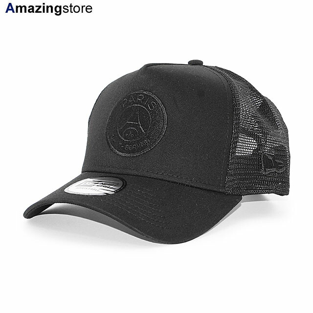 ニューエラ メッシュキャップ パリ サンジェルマン FC PSG TONAL E-FRAME TRUCKER MESH CAP BLACKOUT NEW ERA PARIS SAINT-GERMAIN FC スナップバック SNAPBACK イーフレーム 帽子 メンズ レディース 男女兼用 ブラック /BLK 26_3