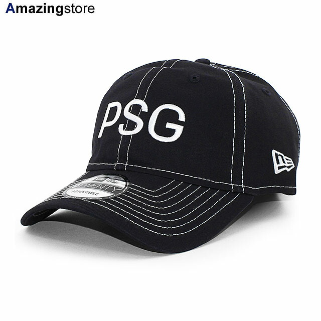 ニューエラ キャップ 9TWENTY ストラップバック パリ サンジェルマン FC PSG STITCH STRAPBACK CAP NAVY NEW ERA PARIS SAINT-GERMAIN FC LOGO LOW PROFILE ロープロファイル LOW CAP ローキャップ 遠藤航 940 帽子 メンズ レディース ネイビー 26_3