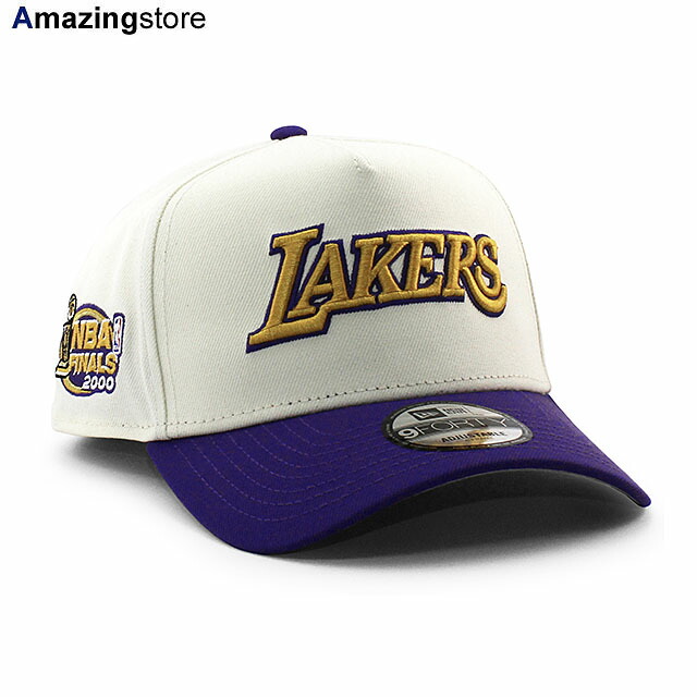 EU限定 ニューエラ キャップ スナップバック 9FORTY ロサンゼルス レイカーズ 2000 NBA FINALS GREY BOTTOM A-FRAME SNAPBACK CAP CREAM PURPLE NEW ERA LOS ANGELES LAKERS 帽子 メンズ レディース サイドパッチ SIDE PATCH エーフレーム クリーム /WHT EU940AF 26_3