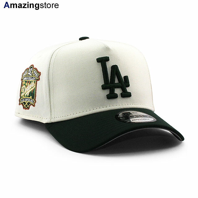 EU限定 ニューエラ キャップ 9FORTY スナップバック ロサンゼルス ドジャース MLB 40TH ANNIVERSARY GREY BOTTOM A-FRAME SNAPBACK CAP CREAM GREEN NEW ERA LOS ANGELES DODGERS SIDE PATCH サイドパッチ 帽子 メンズ レディース 男女兼用 クリーム EU940AF 26_4