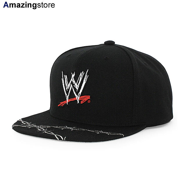 ミッチェル＆ネス WWE キャップ スナップバック SCRATCH LOGO SNAPBACK CAP BLACK MITCHELL&NESS 帽子 メンズ レディース 男女兼用 SMACK DOWN スマックダウン RAW ロー ブラック /BLK 26_5RE_0520｜Amazingstore