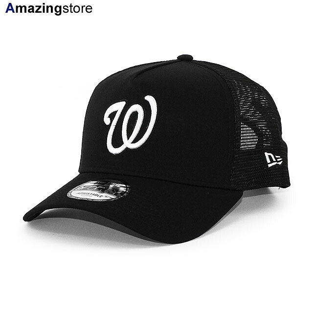 ニューエラ メッシュキャップ 9FORTY ワシントン ナショナルズ MLB A-FRAME TRUCKER MESH CAP BLACK NEW ERA WASHINGTON NATIONALS 940AF トラッカーキャップ スナップバック SNAPBACK 野球 メジャーリーグ ユニセックス 帽子 メンズ レディース ブラック /BLK 26_7RE_0707｜Amazingstore