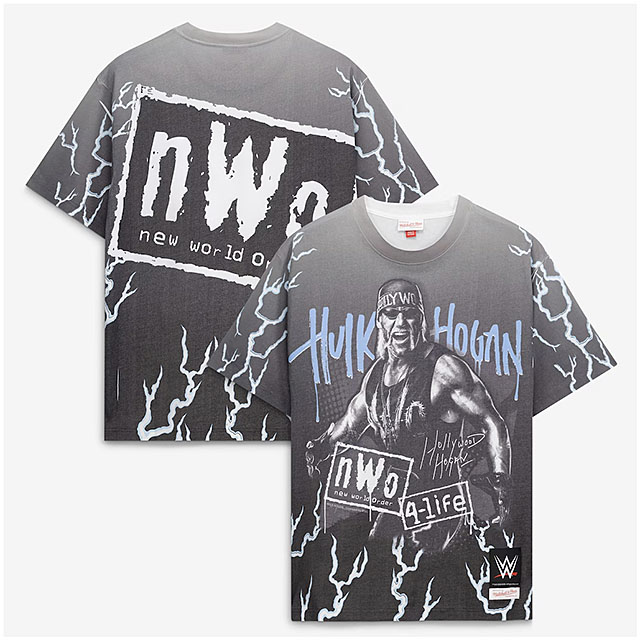 ハルク ホーガンモデル 海外取寄 ミッチェル＆ネス WWE Tシャツ HOLLYWOOD HOGAN T-SHIRT GRAY MITCHELL&NESS HULK HORGAN WRESTLEMANIA レッスルマニア プロレス ティーシャツ TEE メンズ レディース 男女兼用 nWo グレー /GREY 26_6｜Amazingstore 14,856円