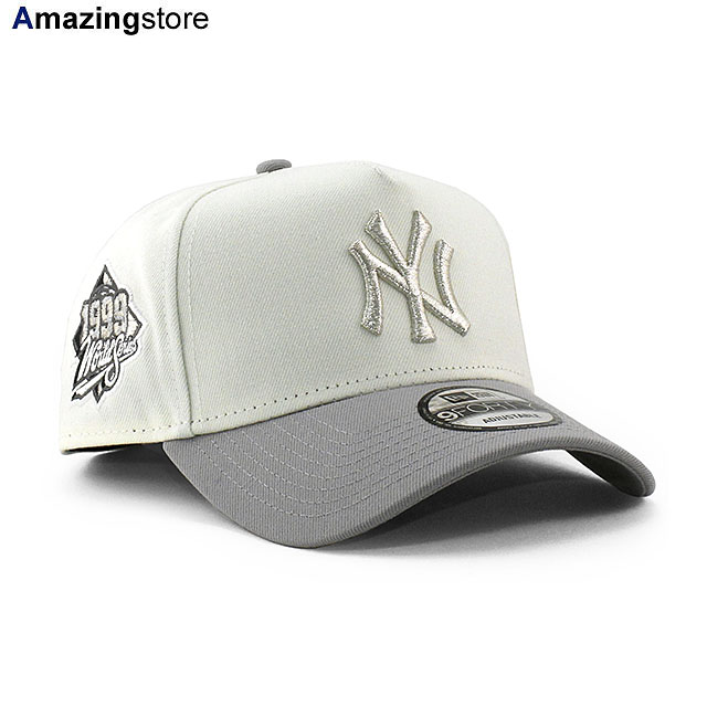 EU限定 ニューエラ キャップ 9FORTY スナップバック ニューヨーク ヤンキース MLB 1999 WORLD SERIES GREY BOTTOM A-FRAME SNAPBACK CAP CREAM NEW ERA NEW YORK YANKEES 帽子 メンズ レディース 男女兼用 クリーム /CREAM EU940AF エーフレーム サイドパッチ 26_7RE_0710|Amazingstore