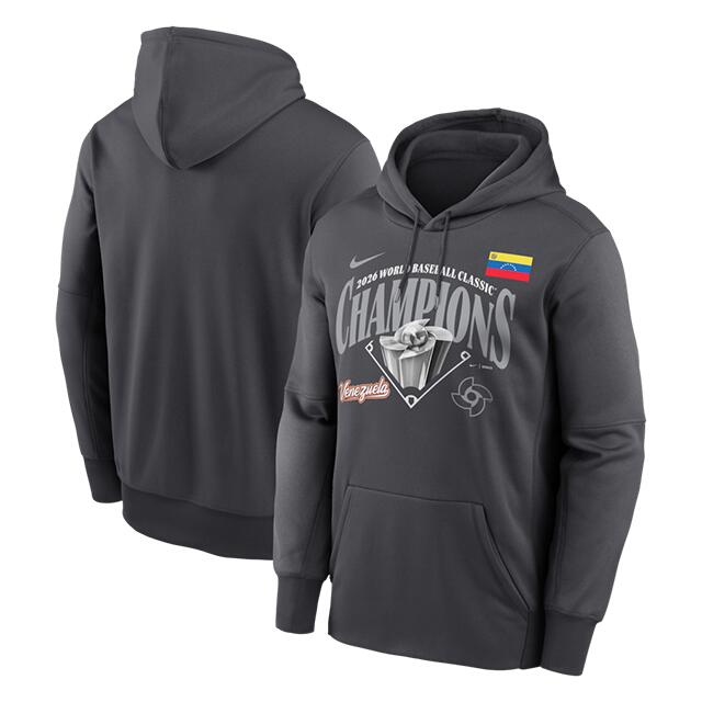 海外取寄 ナイキ プルオーバー フーディー WBC ベネズエラ 2026 WORLD BASEBALL CLASSIC CHAMPIONS LOCKER ROOM HOODIE CHARCOAL NIKE VENEZUELA 5950 ワールドシリーズクラシック 野球 ホワイト 帽子 メンズ レディース 男女兼用