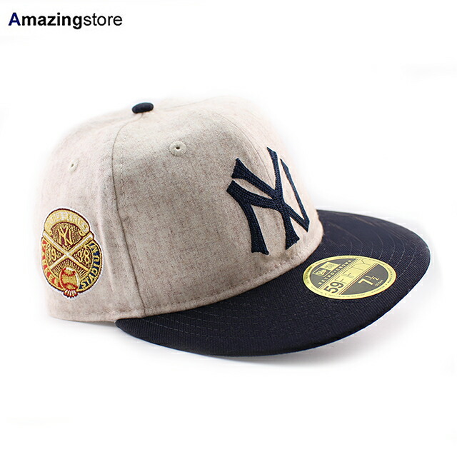 ニューエラ キャップ RC59FIFTY 二ューヨーク ヤンキース MLB RETRO CROWN MELTON WOOL FITTED CAP NAVY NEW ERA NEW YORK YANKEES / 帽子 野球帽 ユニセックス チームカラー ネイビー