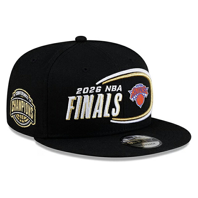 外国で取寄 ニュー内鰓 旗がしら 9FIFTY ニューヨーク州 ニックス 2026 NBA EASTERN CONFERENCE CHAMPIONS LOCKER ROOM SNAPBACK BLACK NEW YORK KNICKS / ユニ一発やる NBA イースタン競技団体 はやりっ子 ロッカー御部屋