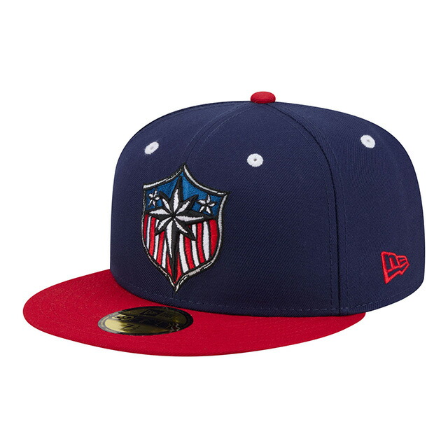 ニュー内鰓 旗がしら 59FIFTY リーハイバレー アイアンピッグス MiLB FITTED CAP NAVY RED NEW ERA LEHIGT VALLEY IRON PIGS