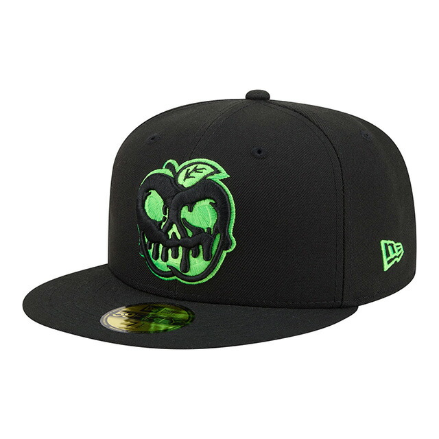 ニュー内鰓 旗がしら 59FIFTY リンチバーグ 吸血鬼キャッツ MiLB FITTED CAP NIGTH BLACK NEW ERA LYNCHBURG HILLCATS