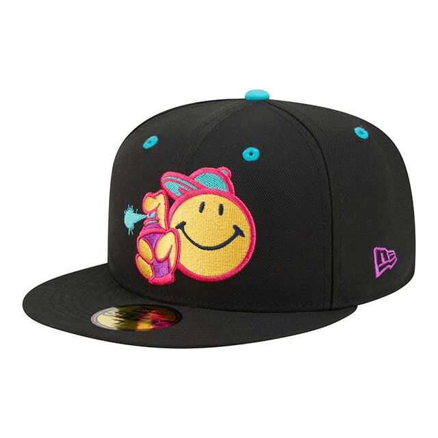 ニュー内鰓 旗がしら 59FIFTY ウーはやりっ子 赤いこと靴下 MiLB FITTED CAP NIGTH BLACK NEW ERA WORCESTER RED SOX