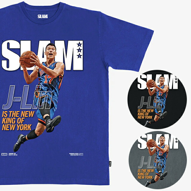 ジェレミー リン真似形 ゲットー ニューヨーク州 ニックス ティーシャツ 外国で取寄 SLAM HARDWOOD CLASSIC COVER T-SHIRT NEW YORK KNICKS JEREMY LIN