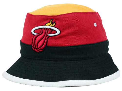 MITCHELL&NESS MIAMI HEAT 【COLOR-BLOCK BUCKET HAT/GOLD-RED-BLK】 ミッチェル＆ネス マイアミ ヒート バケットハット [帽子 ヘッドギア new era cap ニューエラキャップ new eraキャップ neweraキャップ 大きい サイズ メンズ レディース LA NY BK ヘッドウェアー]