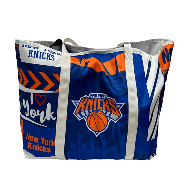 外国で取寄 トートバッグ ニューヨーク州 ニックス ALL OVER PRINT TOTE BAG BLUE PSG NEW YORK KNICKS