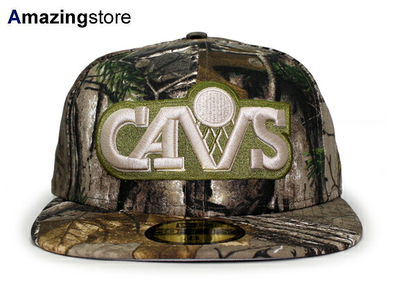 NEW ERA CLEVELAND CAVALIERS 【NBA TEAM-ベーシック/REALTREE CAMO】 ニュー内鰓 クリーブランド キャバリアーズ 59FIFTY FITTED CAP フィッテッド 旗がしら[かぶり笠 擬装 camouflage 実際的天然木 16_6_2 16_9_5]