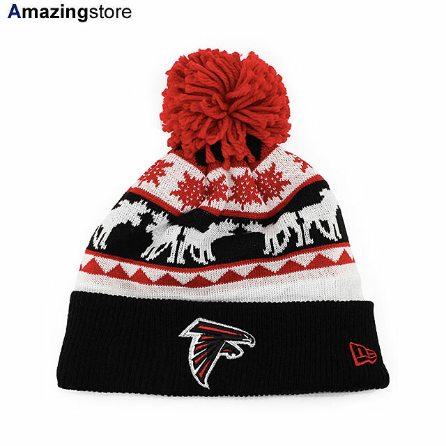 ニューエラ ニットキャップ ビーニー アトランタ ファルコンズ NFL THE MOOSER KNIT BEANIE BLACK NEW ERA ATLANTA FALCONS 帽子 メンズ レディース 男女兼用 ニット帽 ニットキャップ KNIT CAP ブラック レッド ホワイト 25_12RE_1212